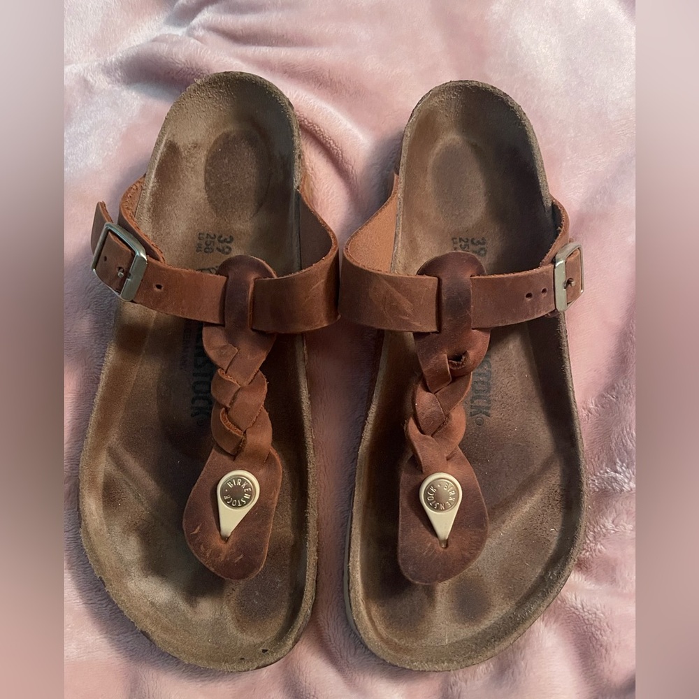 Birkenstock Gizeh braided brown sandal size 39